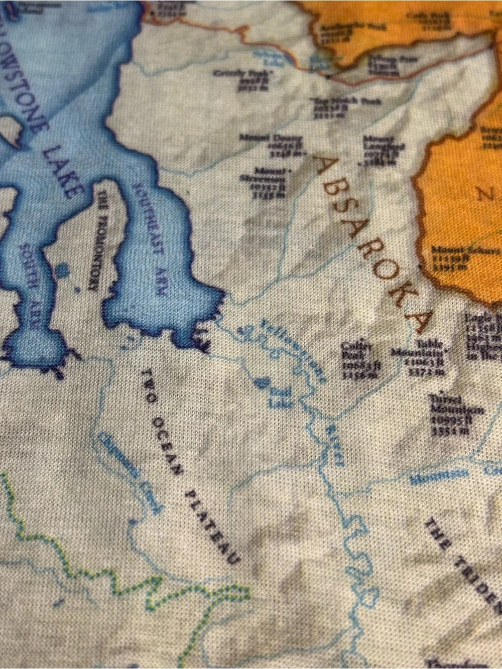 Yellowstone National Park Map Neck Gaiter Headwear Bana Scarf McGovern & Co
